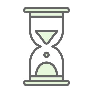 Kum saati. Basit web simgesi tasarımı. Vektör illüstrasyonu 