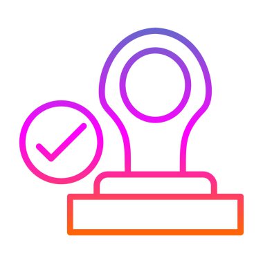 Damga web simge vektör çizim