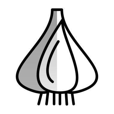  Sarımsak vektör simgesi, illüstrasyon 