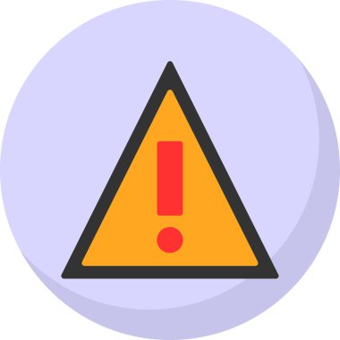 warning sign. web icon simple illustration