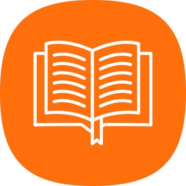 Kitap vektör simgesi, resimleme okunuyor