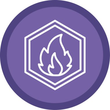 Basit düz ateş ikonu. illüstrasyon vektörü 