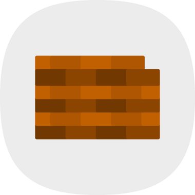 tuğlalar yapı bloğu düz simgesi