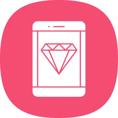 Akıllı telefon simgesinin vektör illüstrasyonu 