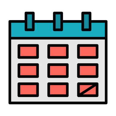 Takvim simgesi, vektör çizimi