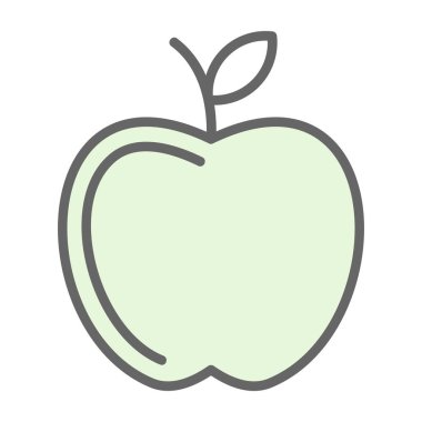 Elma. Web simgesi basit illüstrasyon