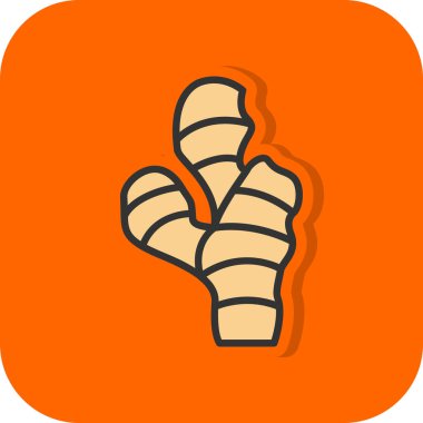 Zencefil kök simgesinin vektör illüstrasyonu 