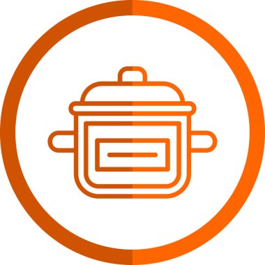 Hot pot simgesinin vektör illüstrasyonu    