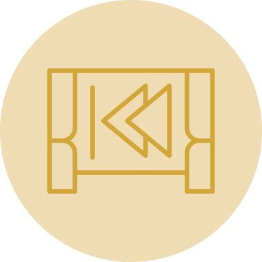 Geri dön, oku geri götür, sol vektör simgesi. Geriye, önceki düğme 