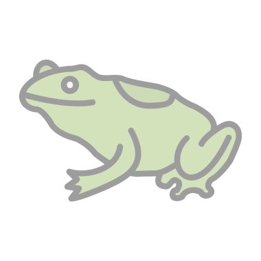 Kurbağa hayvan ikonu. vektör illüstrasyonu