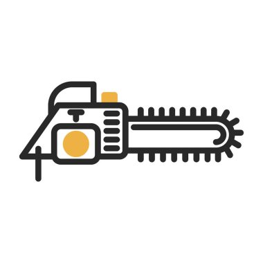 zincir testere ikonu vektör illüstrasyonu