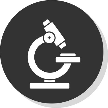 Mikroskop. Web simgesi basit illüstrasyon