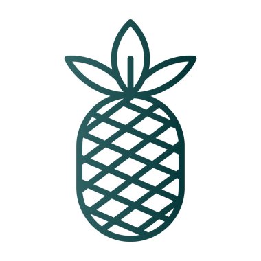 Ananas. Web simgesi basit illüstrasyon 