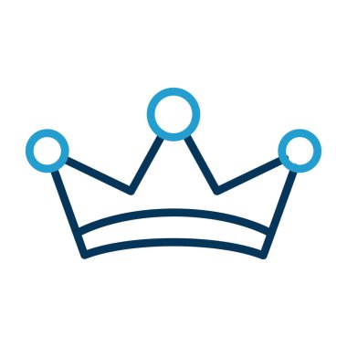 taç düz vektör simgesi 