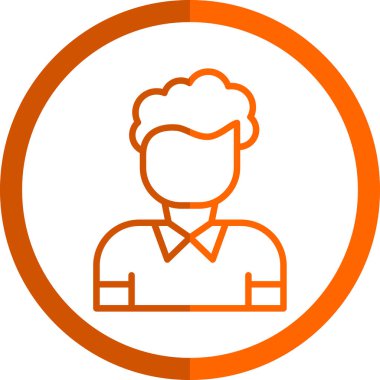 adam düz simge vektör çizim 