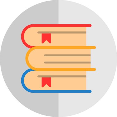 Kitap simgesi, vektör illüstrasyonu basit tasarım