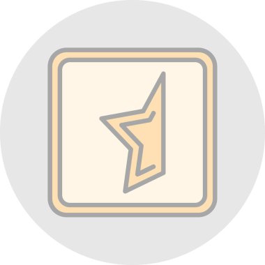 Yarım Yıldız web simgesi basit resimleme arkaplanı 