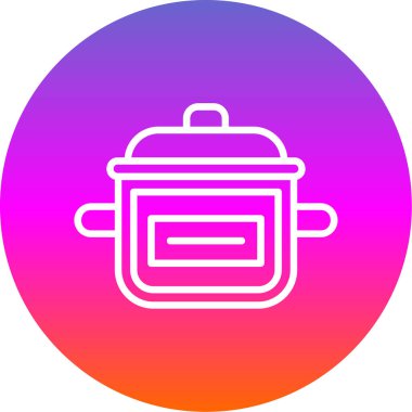 Hot pot simgesinin vektör illüstrasyonu    