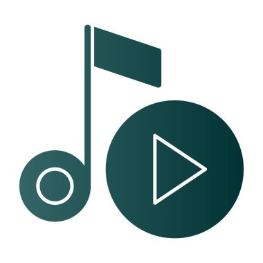 müzik çalar simgesi, vektör illüstrasyonu