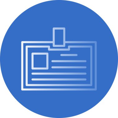 Kimlik kartı. Web simgesi basit illüstrasyon 