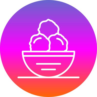 Vektör illüstrasyon, kasedeki köfte ikonu 