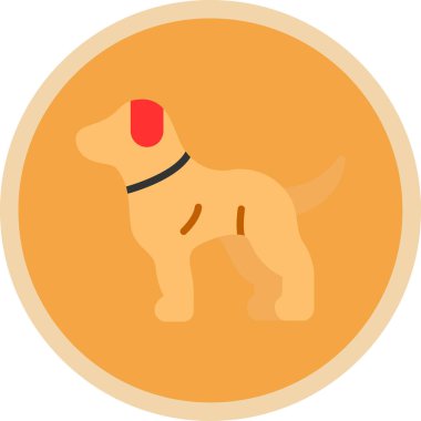 Köpek. Web simgesi basit illüstrasyon 