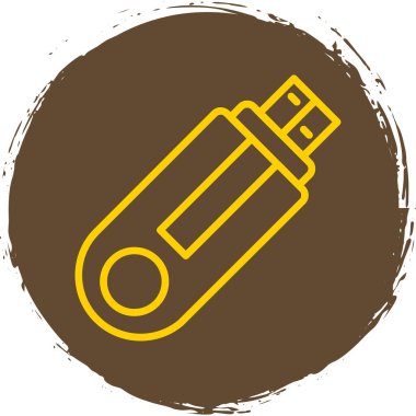USB web simgesi, vektör çizim 