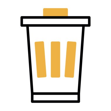 Çöp kutusu web simgesi. Vektör illüstrasyonu.