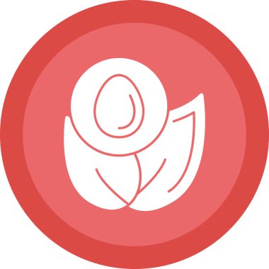 Bir çiçek simgesinin vektör illüstrasyonu