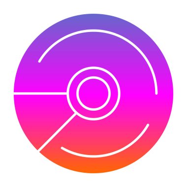 CD mi? Web simgesi basit illüstrasyon