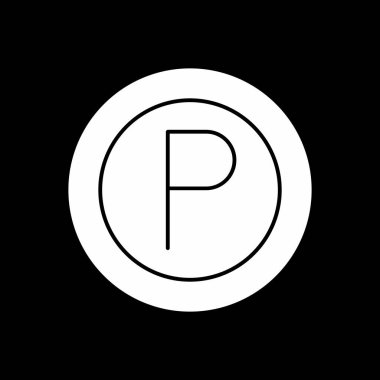 araba park simgesi vektör illüstrasyon                  