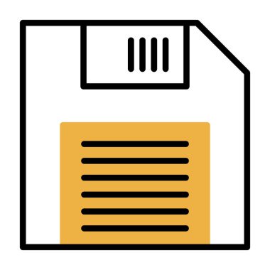 Disket logo web simgesi basit illüstrasyon 