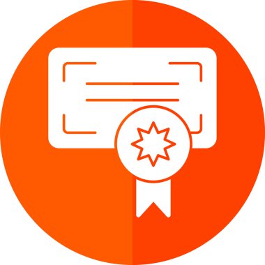 Sertifika ödülü simgesi, özet vektörü