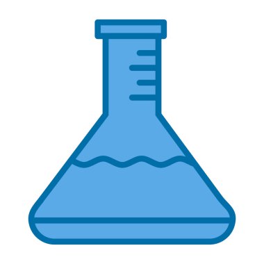 Laboratuvar cam şişe izole edilmiş vektör illüstrasyon grafik tasarımı                      