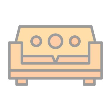 Kanepe. Web simgesi basit tasarım