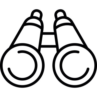 Dürbün simgesi, vektör illüstrasyonu basit tasarım