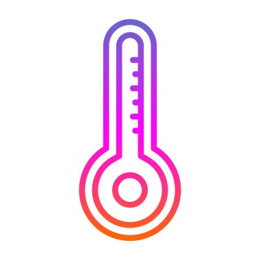 sıcaklık simgesi. Termometre vektör simgesinin basit çizimi