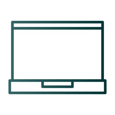 dizüstü bilgisayar simgesi, vektör illüstrasyonu basit tasarım