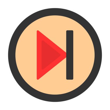 Oynayın. Web simgesi basit illüstrasyon