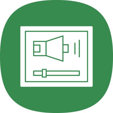 video simgesi, basit vektör illüstrasyon tasarımı