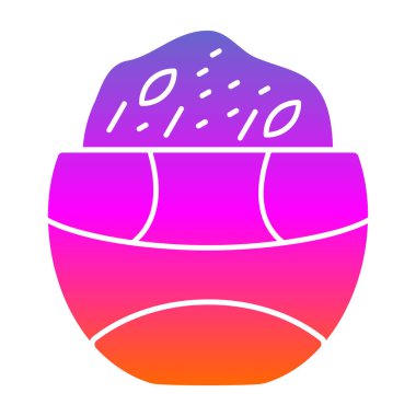 Bir voleybol ikonunun vektör illüstrasyonu