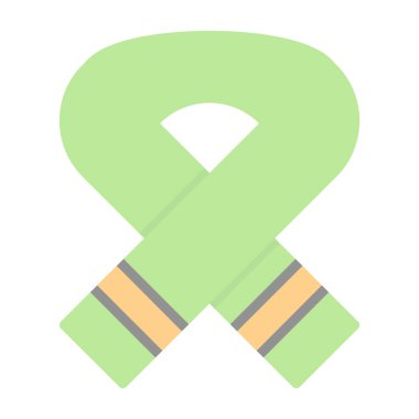 Kış eşarp simgesinin vektör çizimi