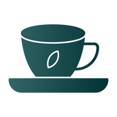 Kahve fincanı. Web simgesi vektör illüstrasyonu 