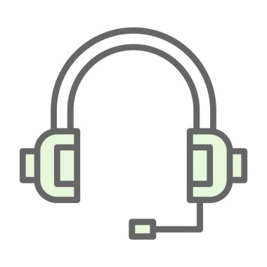 Kulaklık. Web simgesi basit illüstrasyon                          