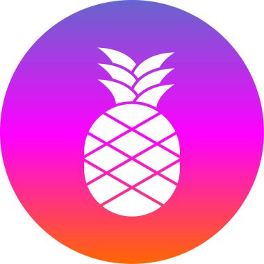 Ananas. Web simgesi basit illüstrasyon 