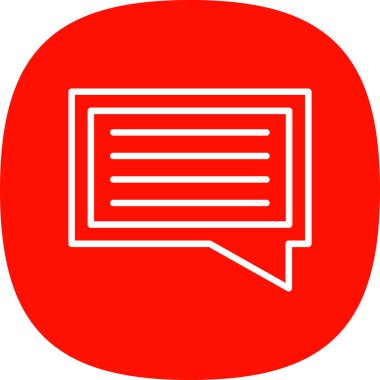 sohbet baloncuğu ileti vektör çizgisi simgesi 