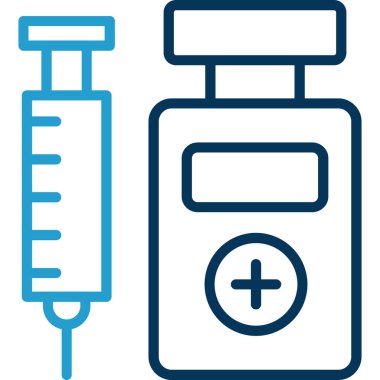 tıbbi ve sağlık çizgisi vektör simgesi.