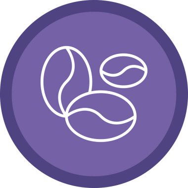 Kahve çekirdeği simgesinin vektör çizimi                        