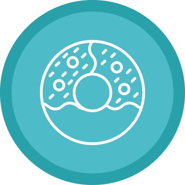 Çörek ikonu vektör illüstrasyonu