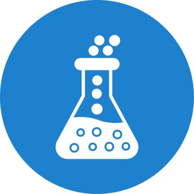Laboratuvar cam şişe izole edilmiş vektör illüstrasyon grafik tasarımı                      